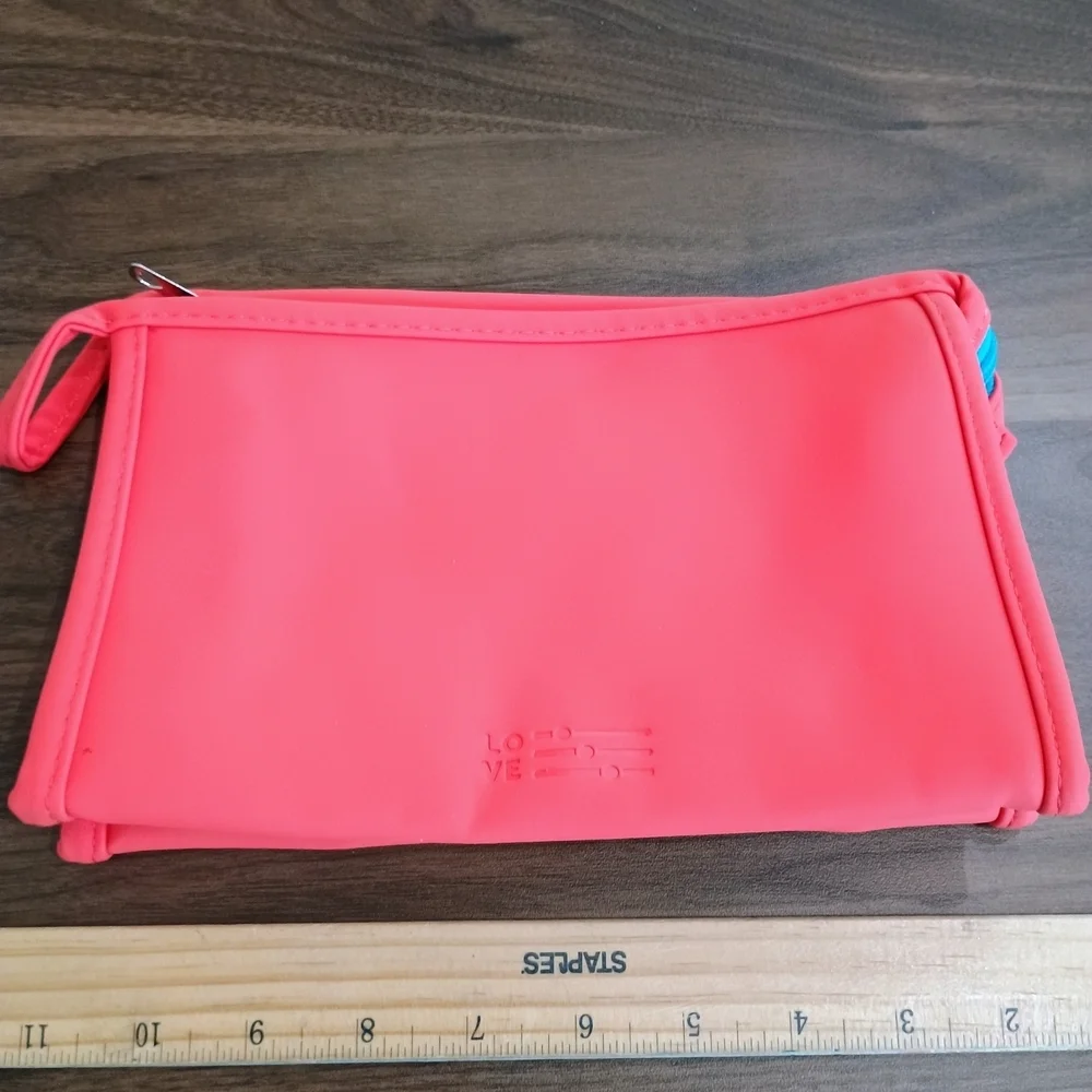 Vibrant Orangish Red Make Up bag Bag